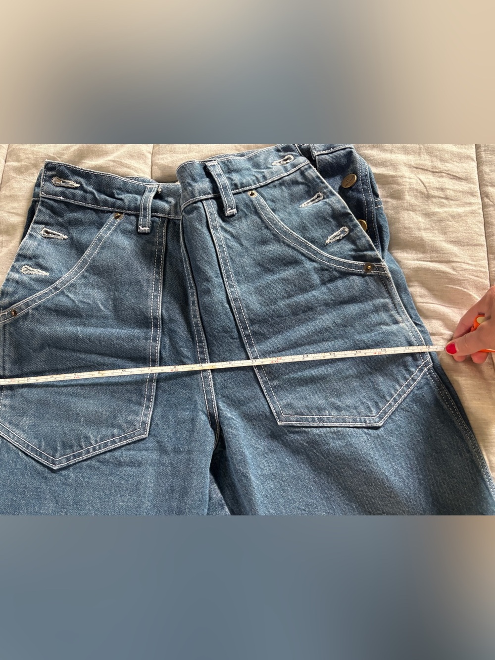 Rudy Jude Side Button Jeans in Tumbled Indigo - Picture 11 of 12